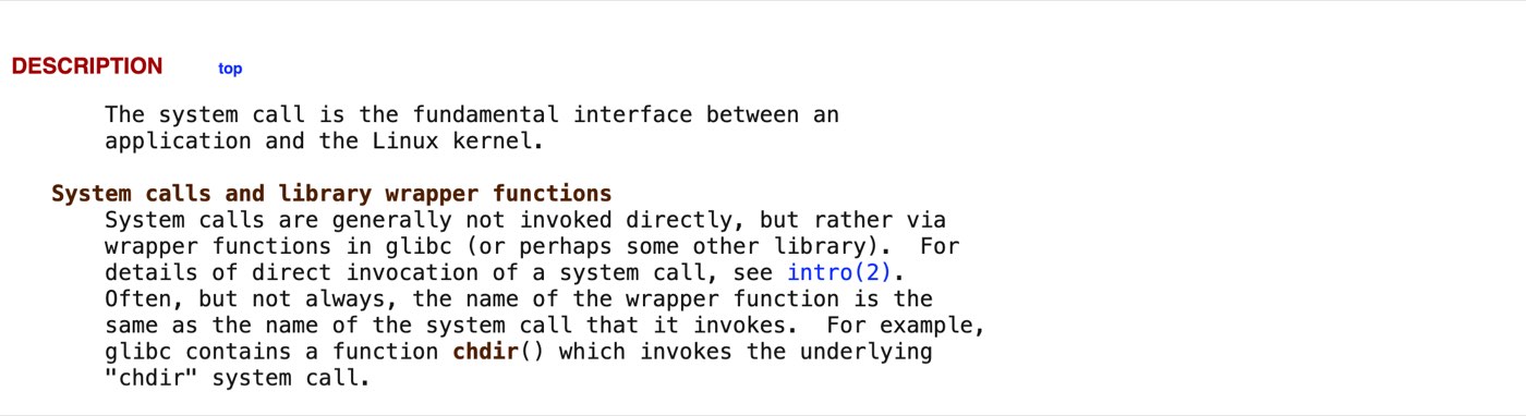 The syscalls(2) Linux manual page on man7.org on October 9, 2026, with the line The system call is the fundamental interface between an application and the Linux kernel, followed by the note that system calls are generally invoked via wrapper functions in glibc