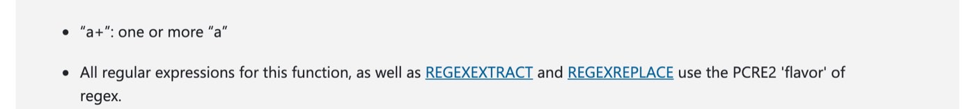 Microsoft Support's REGEXTEST function page on September 28, 2026 stating that all regular expressions for this function, as well as REGEXEXTRACT and REGEXREPLACE, use the PCRE2 flavor of regex